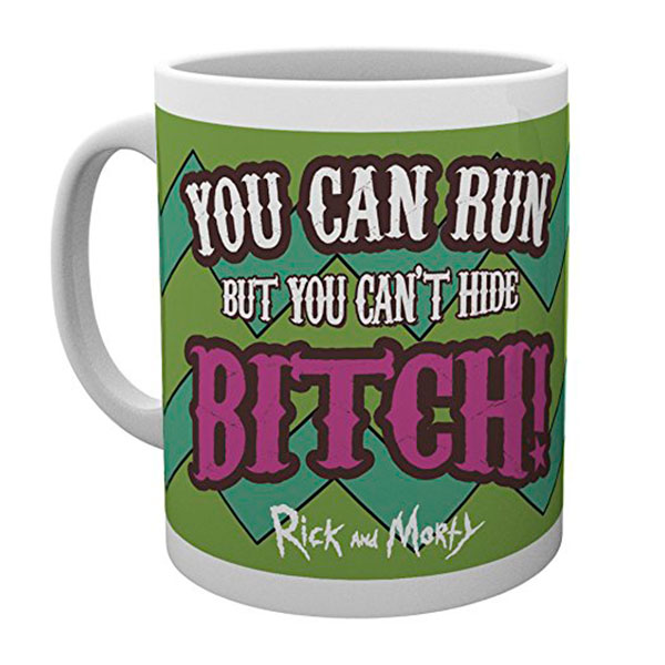 Taza Rick&Morty You can Run but You Can't Hide