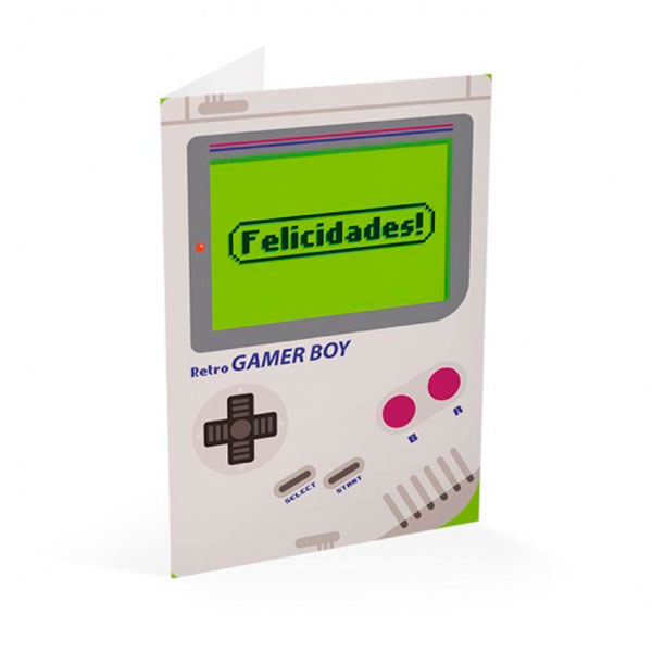 Tarjeta Felicidades Game Boy