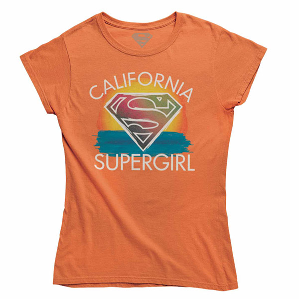 Camiseta Chica SuperGirl Naranja