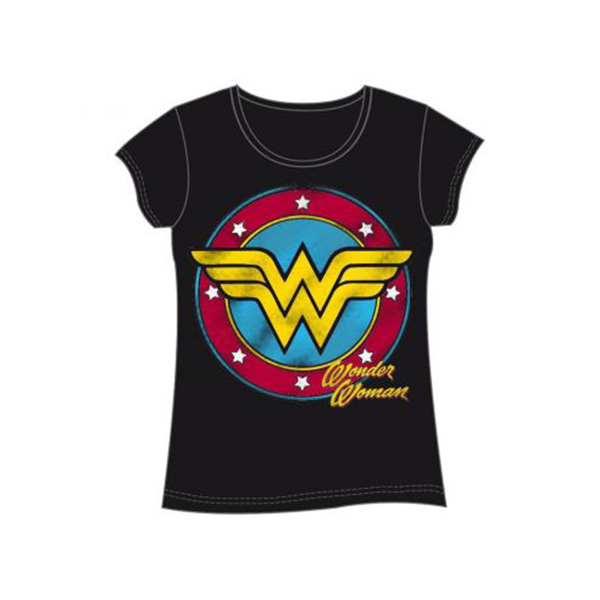 Camiseta Chica Wonder Woman Negra