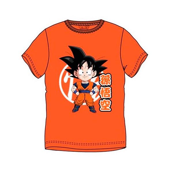 Camiseta Niño Naranja Goku Pequeño
