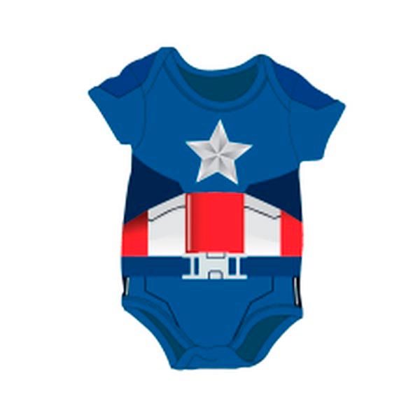 Body Bebé Manga Corta - Capitán América 0-3m