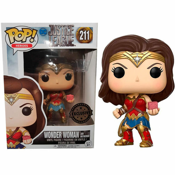 Pop Wonder Woman and Motherbox 211 Exclusivo
