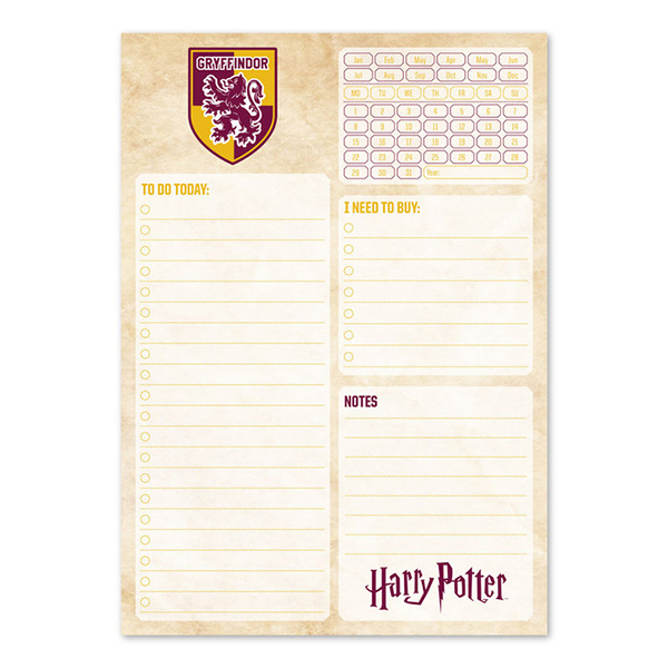 Bloc de Notas Harry Potter Gryffindor