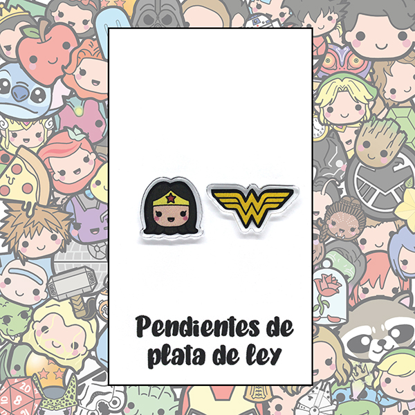 Pendientes de Plata Wonder Woman