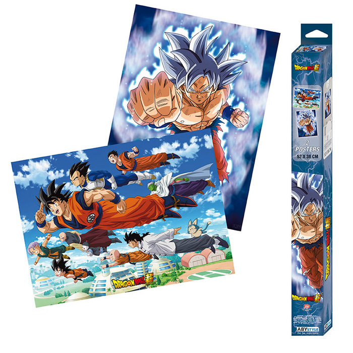 Set Dos Pósters DragonBall Goku Ultra & Amigos 52x38