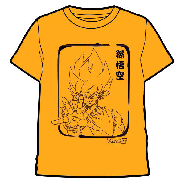 Camiseta Naranja Silueta Goku