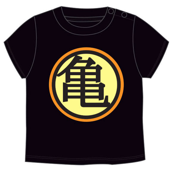 Camiseta Bebé Manga Corta Negro Dragon Ball Símbolo