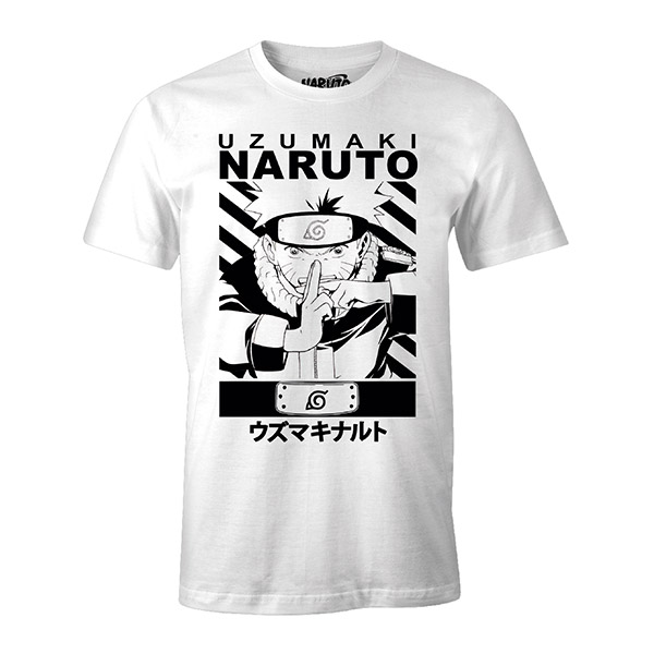 Camiseta de Niño Uzumaki Naruto Blanca