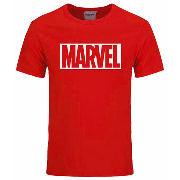 Camiseta Logo Marvel Roja