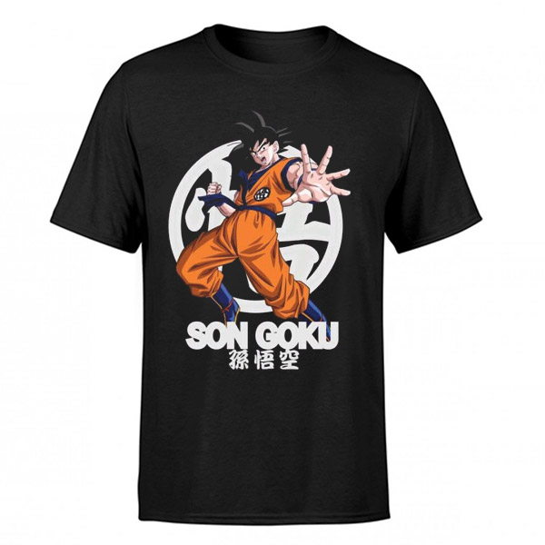 Camiseta Niño Goku Atack Negra