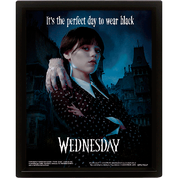 Póster 3D Wednesday Addams Perfect Day